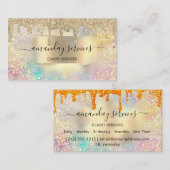 Holografen Confetti Makeup-balken Visitekaartje (Voorkant / Achterkant)