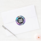 Holografen Eigen Logo Naam Web Dank u Ronde Sticker (Envelop)