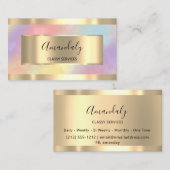 Holografen Gold-geframed Elegant Professional Unic Visitekaartje (Voorkant / Achterkant)
