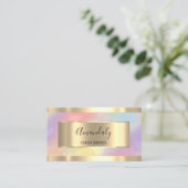 Holografen Gold-geframed Elegant Professional Unic Visitekaartje (Staand voorkant)