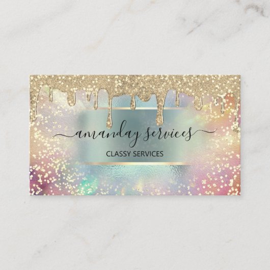 Holografen maken nagellakken visitekaartje (Voorkant)