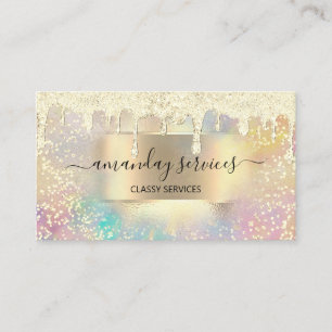 Holografen Makeup Lashes NAILS Boutique Gold Drids Visitekaartje