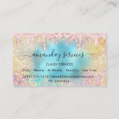 Holografen Makeup Lashes NAILS Studio Gold Pink Visitekaartje (Achterkant)