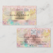 Holografen Makeup Lashes NAILS Studio Roos QRCode Visitekaartje (Voorkant / Achterkant)