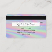 Holografen Moderne Credit Kaart Style Visitekaartje (Achterkant)