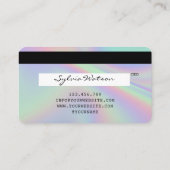 Holografen Moderne Credit Kaart Style Visitekaartje (Achterkant)