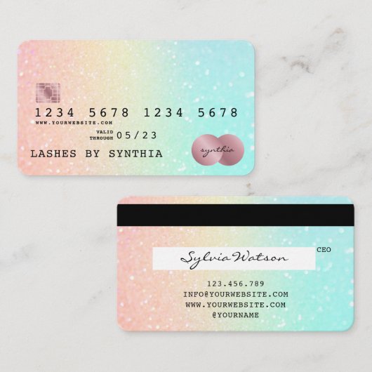 Holografen Moderne Credit Kaart Style Visitekaartje (Voorkant / Achterkant)