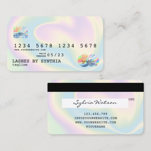 Holografen Moderne Credit Kaart Style Visitekaartje (Voorkant / Achterkant)