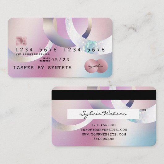 Holografen Moderne Credit Kaart Style Visitekaartje (Voorkant / Achterkant)