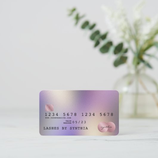 Holografen Moderne Credit Kaart Style Visitekaartje (Staand voorkant)