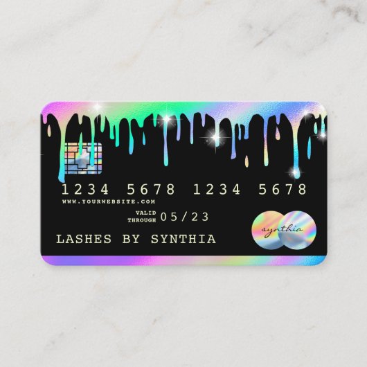 Holografen Moderne Credit Kaart Visitekaartje (Voorkant)