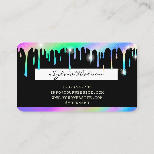 Holografen Moderne Credit Kaart Visitekaartje (Achterkant)
