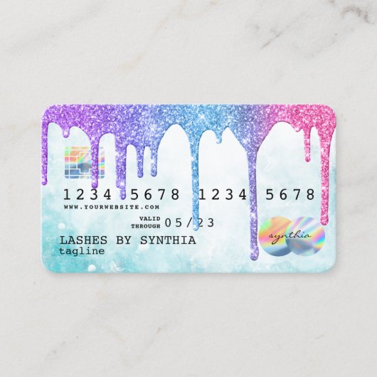 Holografen Moderne Credit Kaart Visitekaartje (Voorkant)