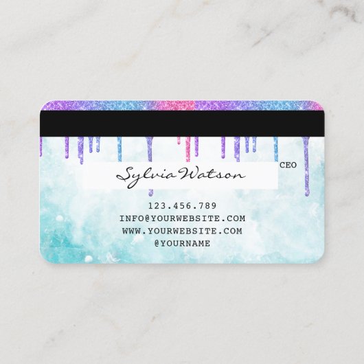 Holografen Moderne Credit Kaart Visitekaartje (Achterkant)