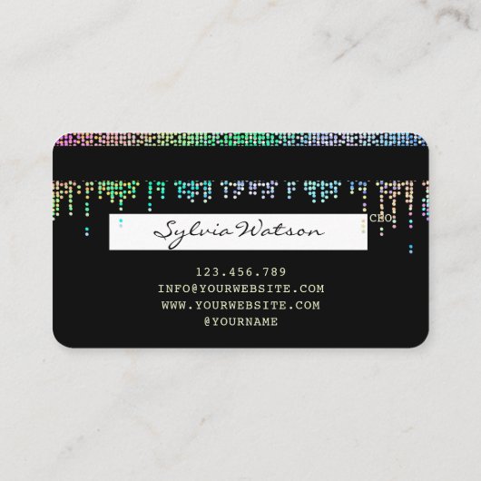 Holografen Moderne Credit Kaart Visitekaartje (Achterkant)