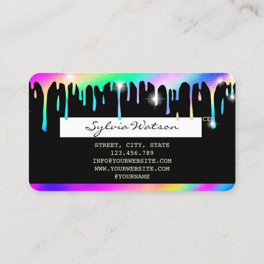 Holografen Moderne Credit Kaart Visitekaartje (Achterkant)