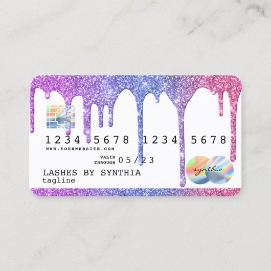 Holografen Moderne Credit Kaart Visitekaartje (Voorkant)