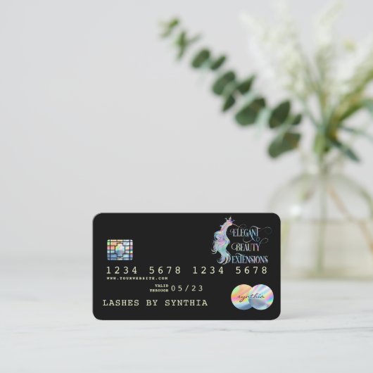 Holografen Moderne Credit Kaart Visitekaartje (Staand voorkant)