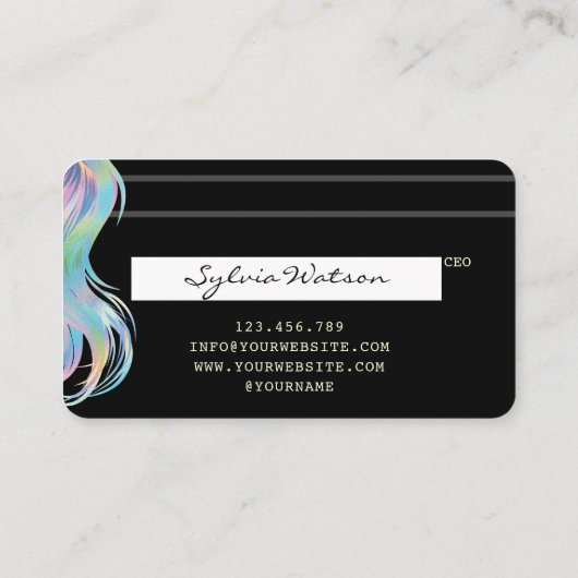 Holografen Moderne Credit Kaart Visitekaartje (Achterkant)