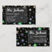 Holografen Rainbow Stars Event Planner Professiona Visitekaartje (Voorkant / Achterkant)