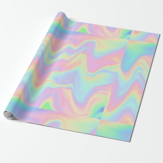 Holográfico Pastel Cadeaupapier (Uitgerold)