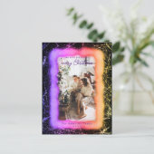 Holografie Glitter Framed Foto Merry Kerstry Briefkaart (Staand voorkant)