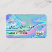 Holografie Modern Credit Kaart Stijl Logo toevoege Visitekaartje (Voorkant)