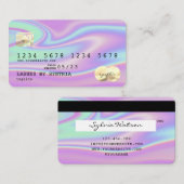Holografie Modern Credit Kaart Stijl Logo toevoege Visitekaartje (Voorkant / Achterkant)