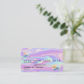 Holografie Modern Credit Kaart Stijl Logo toevoege Visitekaartje (Staand voorkant)