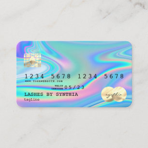 Holografie Modern Credit Kaart Stijl Logo toevoege Visitekaartje