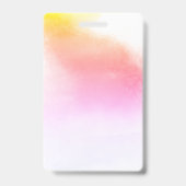 Holografie Roze en Gouden Foto Script Monogram Badge (Achterkant)