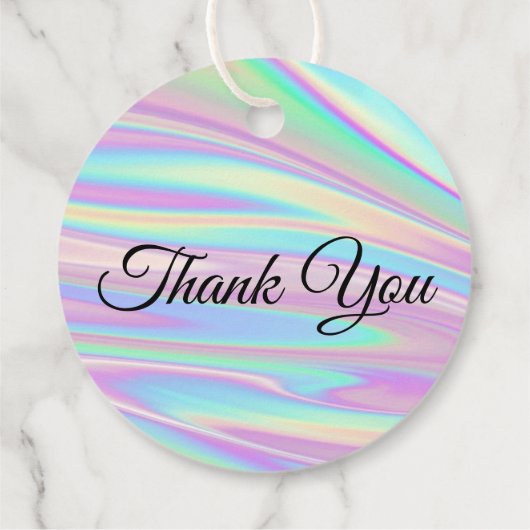 Holografie Unicorn Bedankjes Labels (Achterkant)