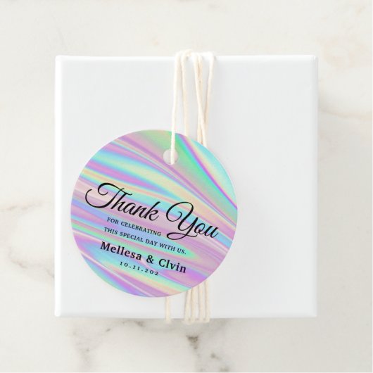 Holografie Unicorn Bedankjes Labels (In situ)