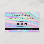 Holografie Unicorn Visitekaartje (Achterkant)