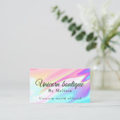 Holografie Unicorn Visitekaartje (Staand voorkant)