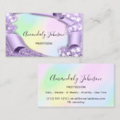 Holografisch 33D-effect Paarse Makeup artiest Visitekaartje (Voorkant / Achterkant)