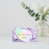 Holografisch 33D-effect Paarse Makeup artiest Visitekaartje (Staand voorkant)