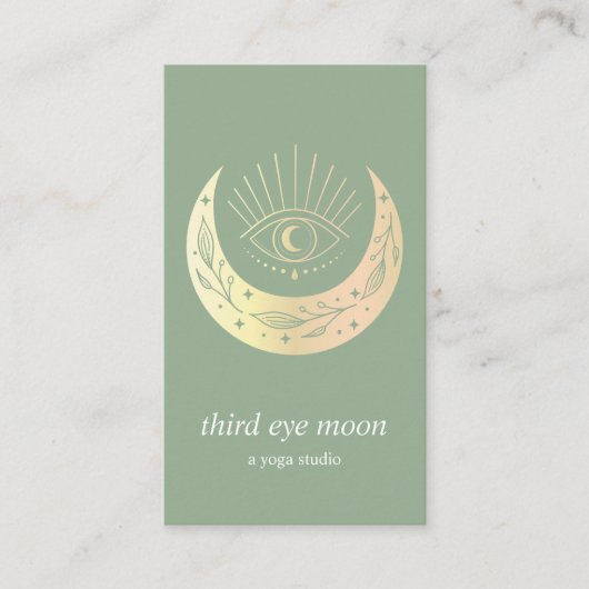 Holografisch 3e EYE-maan Yoga Holistic Coach Visitekaartje (Voorkant)