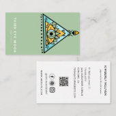 Holografisch 3e EYE-maan Yoga Holistic Coach Visitekaartje (Voorkant / Achterkant)