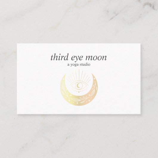 Holografisch 3e EYE-maan Yoga Spirituele coach Visitekaartje (Voorkant)