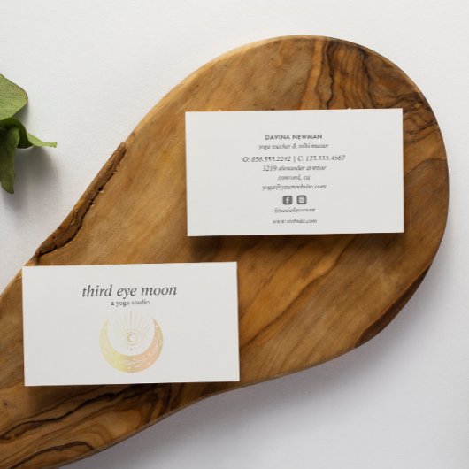 Holografisch 3e EYE-maan Yoga Spirituele coach Visitekaartje