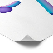 Holografisch 80s Moderne futuristische kunst Poster (Hoek)