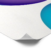 Holografisch 80s Moderne futuristische kunst Poster (Hoek)