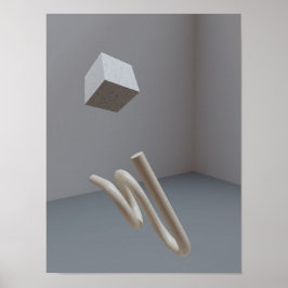 Holografisch 80s Moderne futuristische kunst Poster