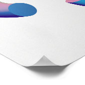 Holografisch 80s Moderne futuristische kunst Poster (Hoek)