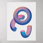 Holografisch 80s Moderne futuristische kunst Poster (Voorkant)