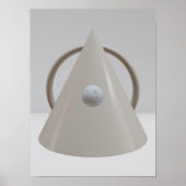 Holografisch 80s Moderne futuristische kunst Poster (Voorkant)