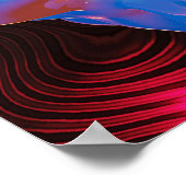 Holografisch 80s Moderne futuristische kunst Poster (Hoek)