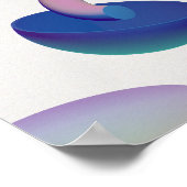 Holografisch 80s Moderne futuristische kunst Poster (Hoek)