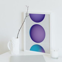 Holografisch 80s Moderne futuristische kunst Poster